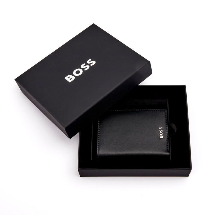 Hugo Boss Card holder with flap and money pocket Classic Smooth Black HLG403A