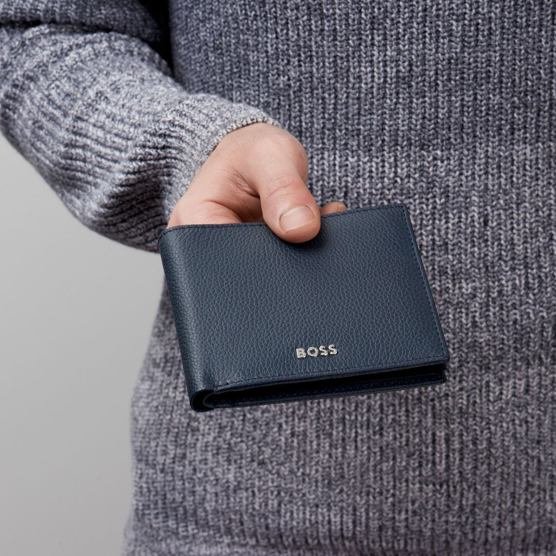 Hugo Boss Classic Grained Navy money wallet HLM416N