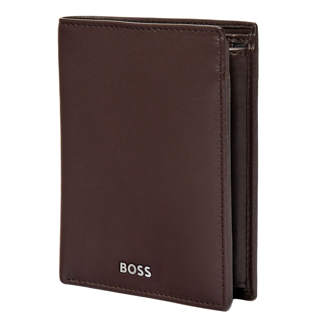 Hugo Boss Vertical wallet with flap Classic Smooth Brown HLO403Y