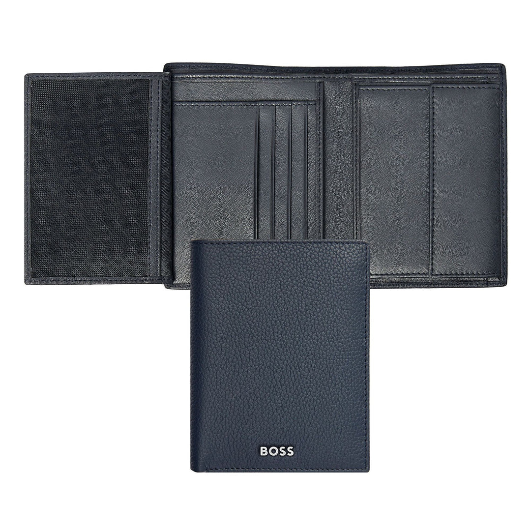 Hugo Boss Vertical wallet with flap Classic Granulated Navy HLO416N