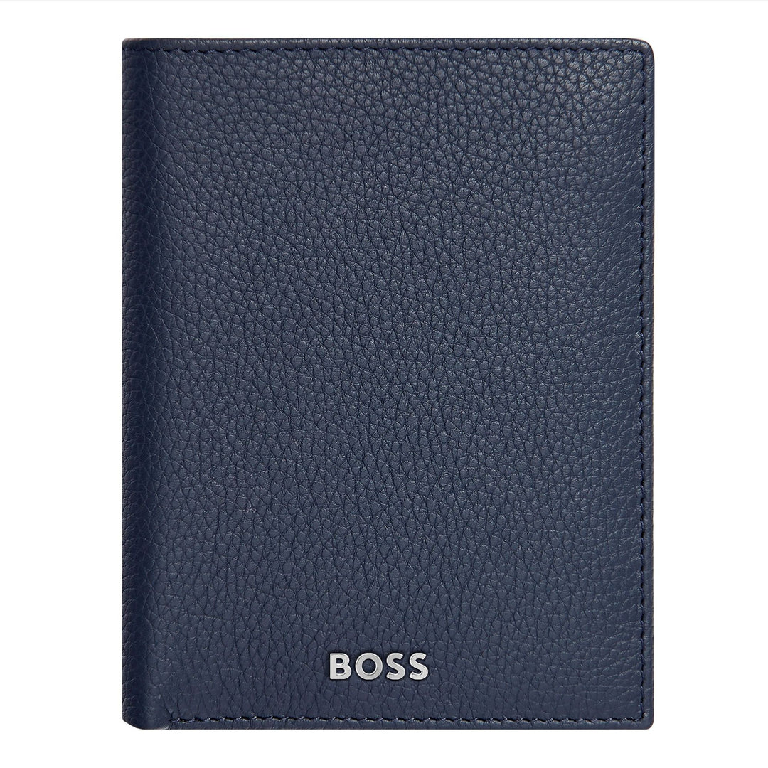 Hugo Boss Vertical wallet with flap Classic Granulated Navy HLO416N