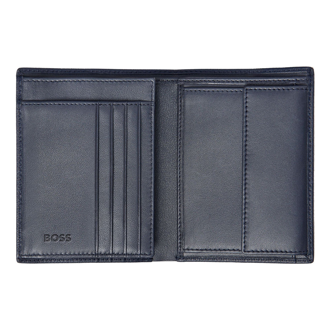 Hugo Boss Vertical wallet with flap Classic Granulated Navy HLO416N