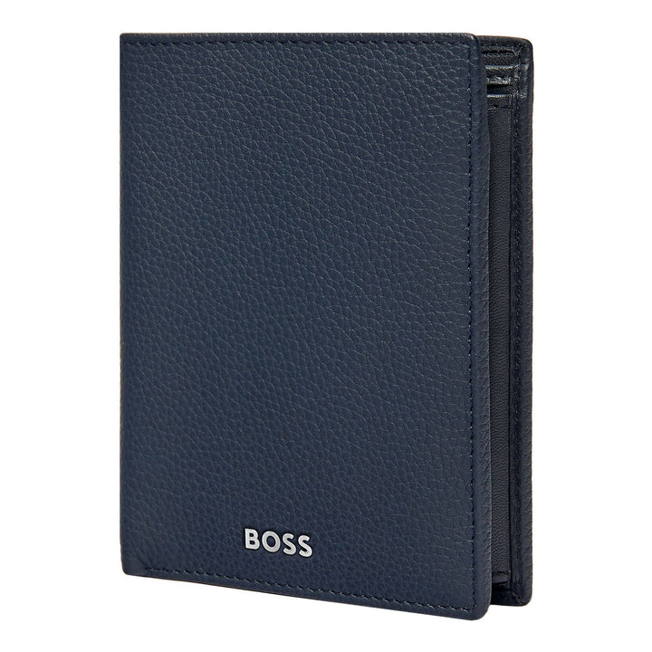 Hugo Boss Vertical wallet with flap Classic Granulated Navy HLO416N