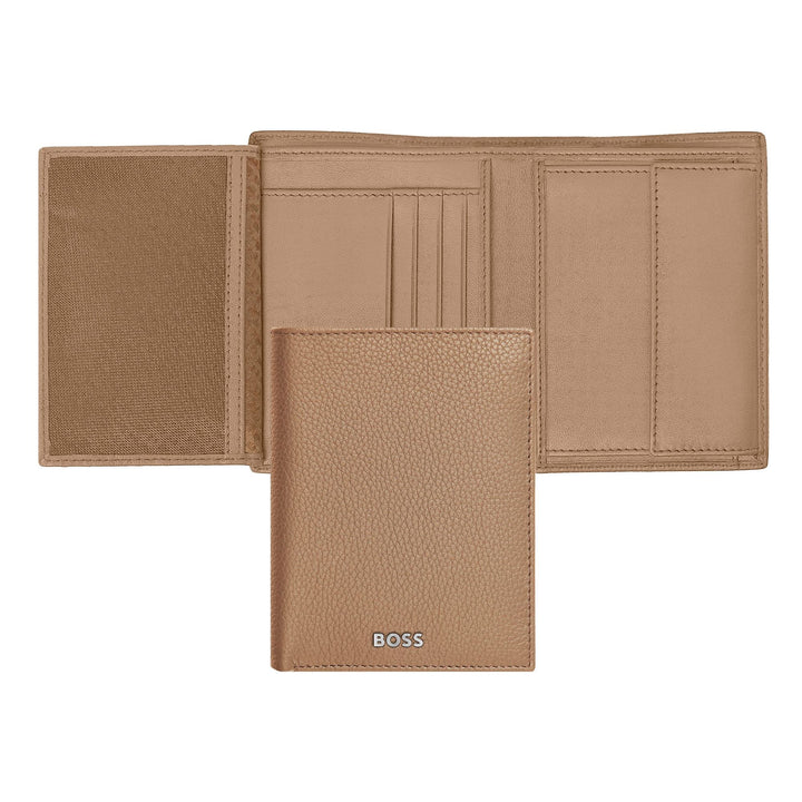 Hugo Boss Vertical wallet with flap Classic Granulated Camel HLO416X