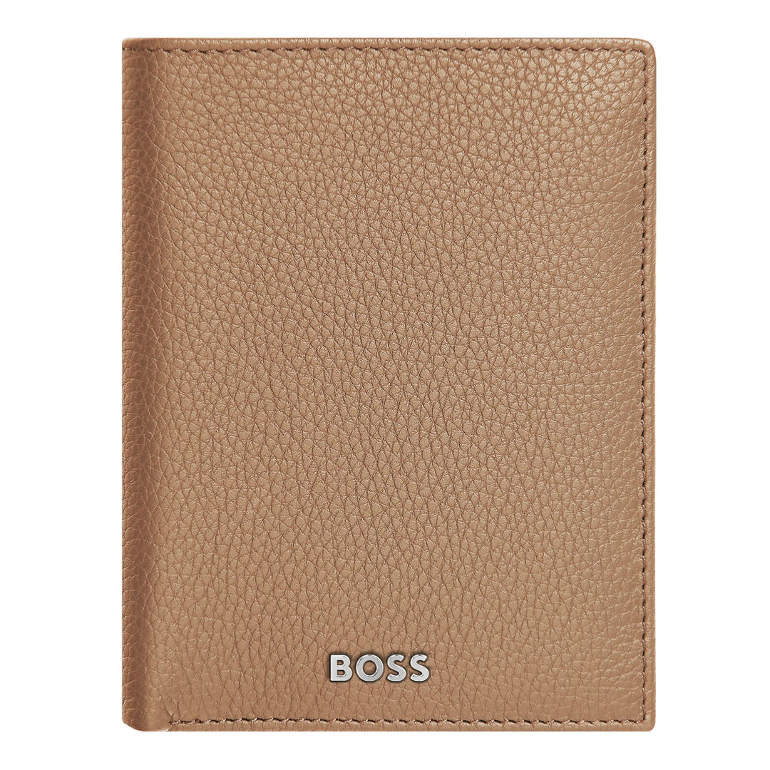 Hugo Boss Vertical wallet with flap Classic Granulated Camel HLO416X