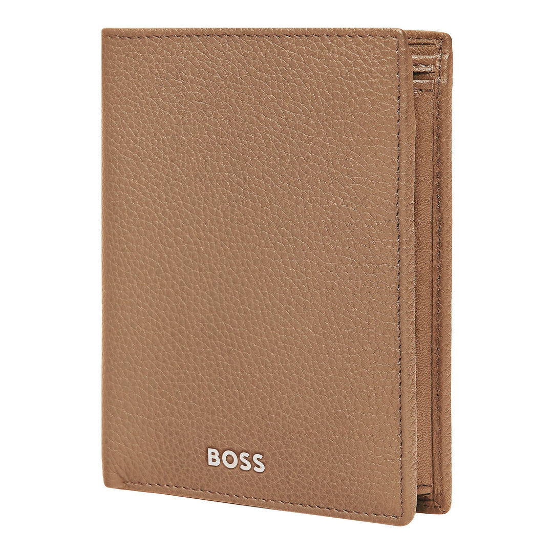 Hugo Boss Vertical wallet with flap Classic Granulated Camel HLO416X