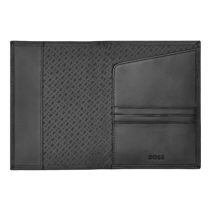 Hugo Boss Classic Smooth Black Passport Holder HLP403A