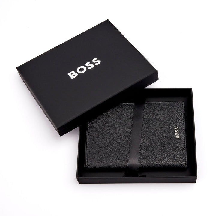 Hugo Boss Passport Holder Classic Grained Black HLP416A