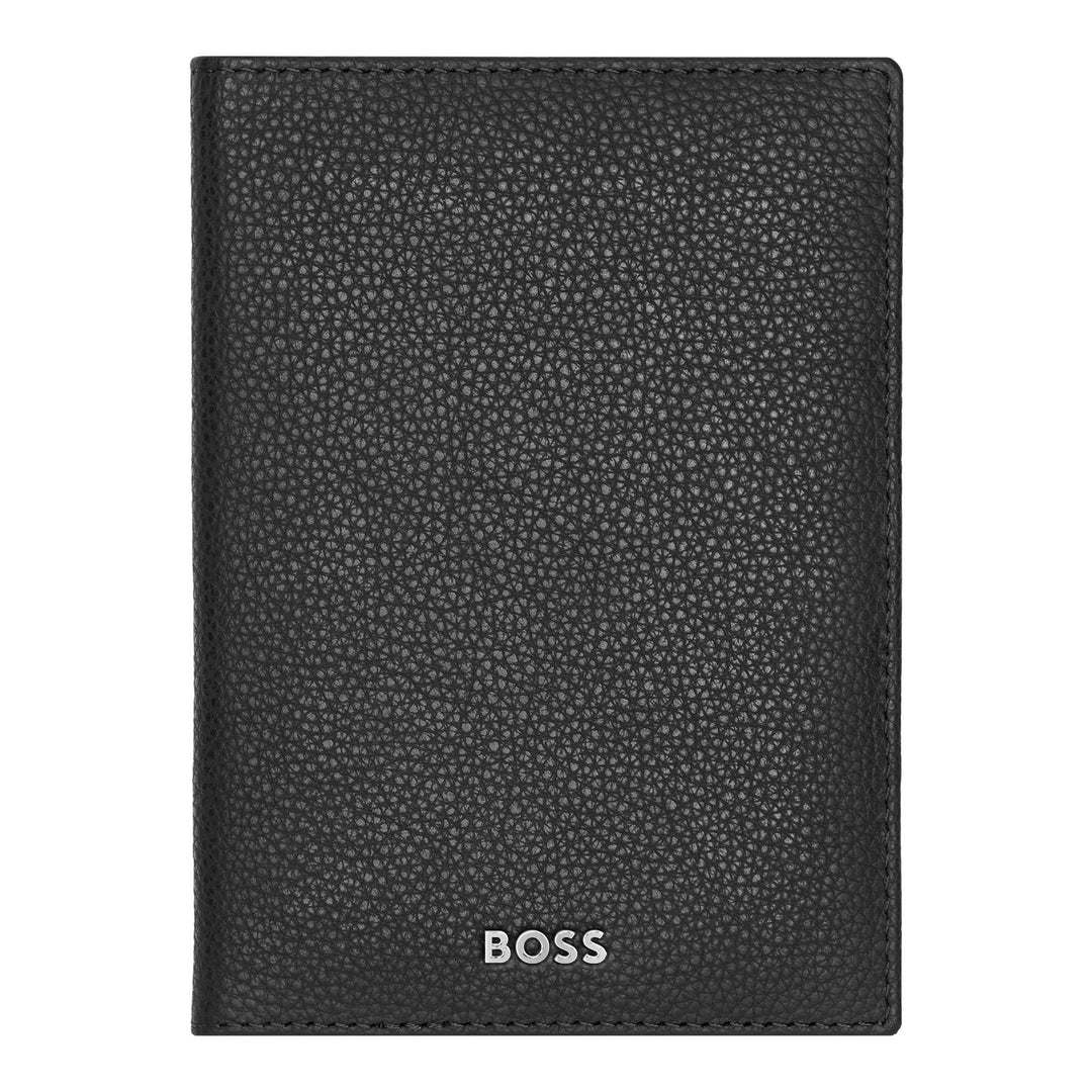 Hugo Boss Passport Holder Classic Grained Black HLP416A