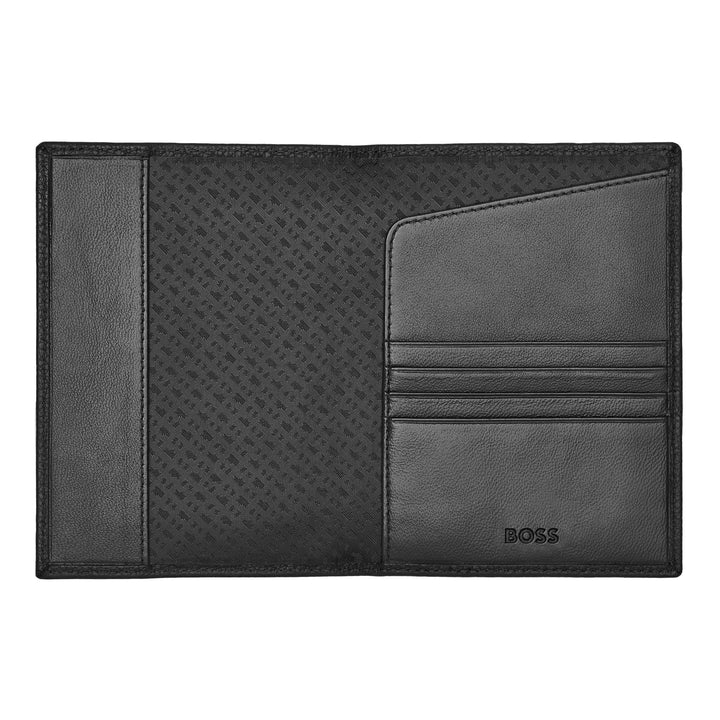 Hugo Boss Passport Holder Classic Grained Black HLP416A