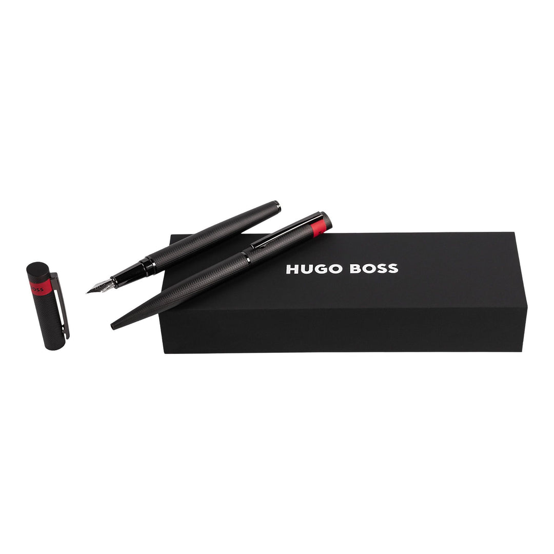 Hugo Boss Set Loop Diamond Black (ballpoint pen and fountain pen) HPBP367A