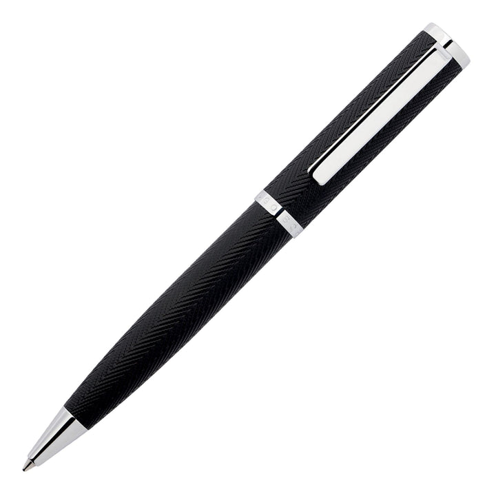 Hugo Boss Formation Herringbone Chrome Ballpoint Pen HSI1064B