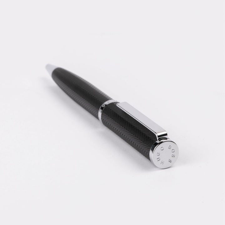 Hugo Boss Formation Herringbone Chrome Ballpoint Pen HSI1064B