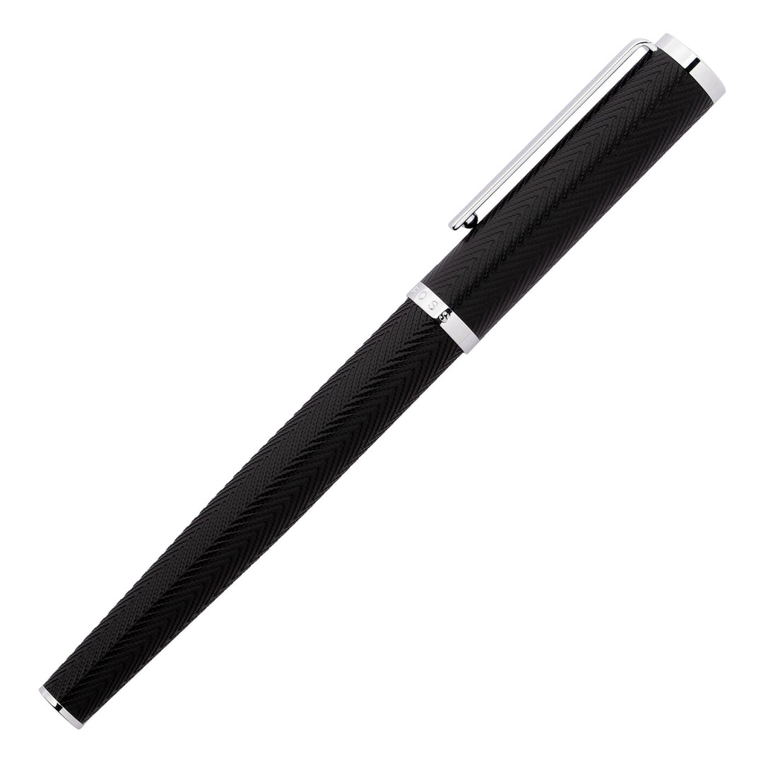 Hugo Boss Formation Herringbone Chrome Ballpoint Pen HSI1065B