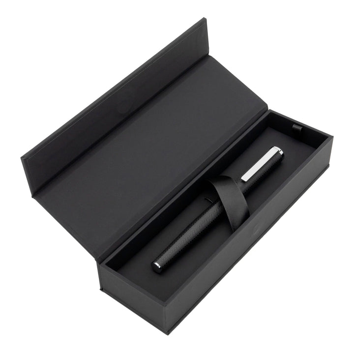 Hugo Boss Formation Herringbone Chrome Ballpoint Pen HSI1065B
