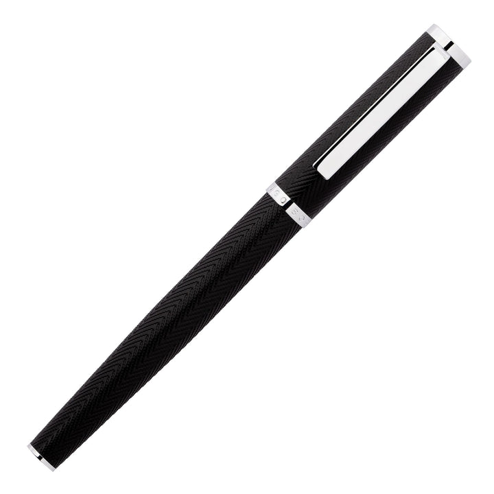 Hugo Boss Formation Herringbone Chrome Ballpoint Pen HSI1065B