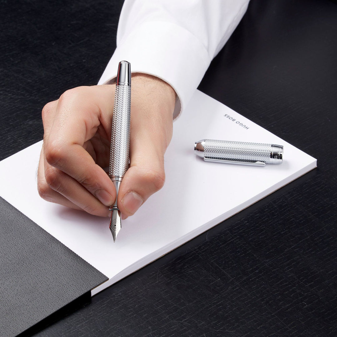 Hugo Boss Elemental Silver fountain pen HSI4652C