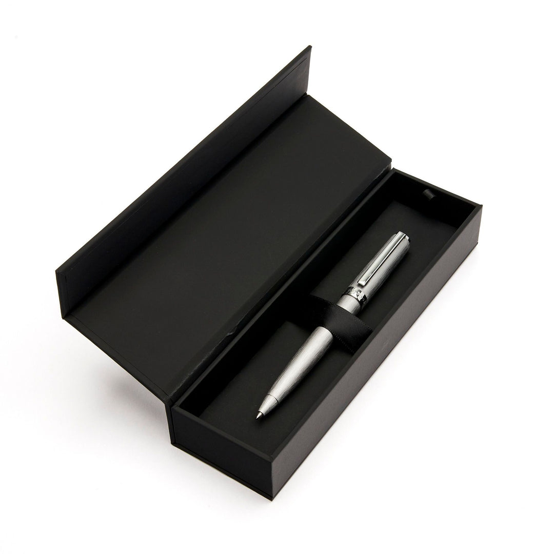 Hugo Boss Ballpoint Pen Gear Brushed Chrome HSK4414B