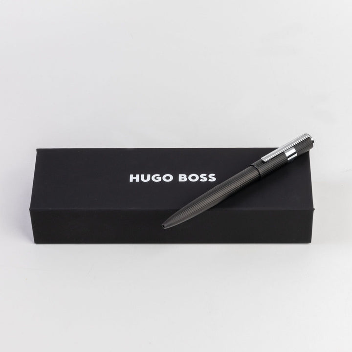 Hugo Boss Gear Pinstripe Ballpoint Pen Black / Chrome HSV2854A