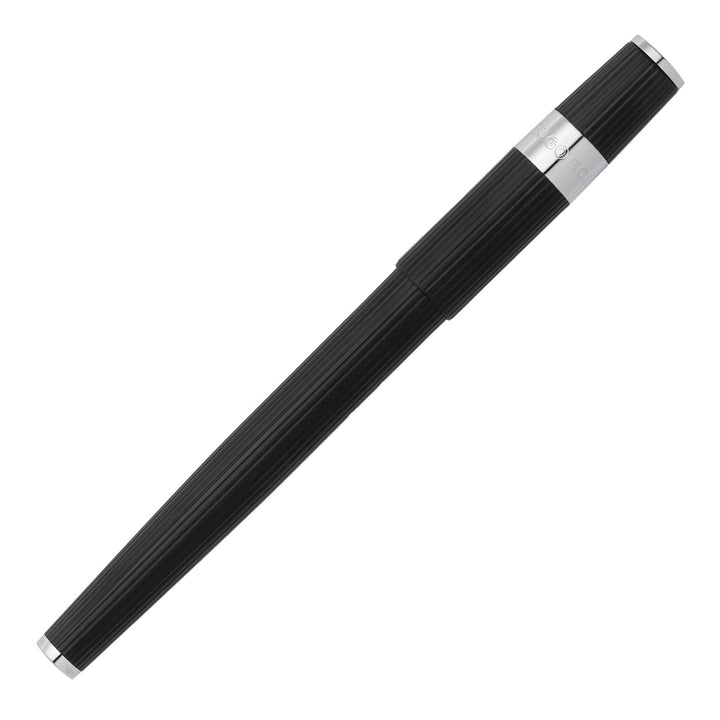 Hugo Boss Gear Pinstripe Ballpoint Pen Black / Chrome HSV2855A