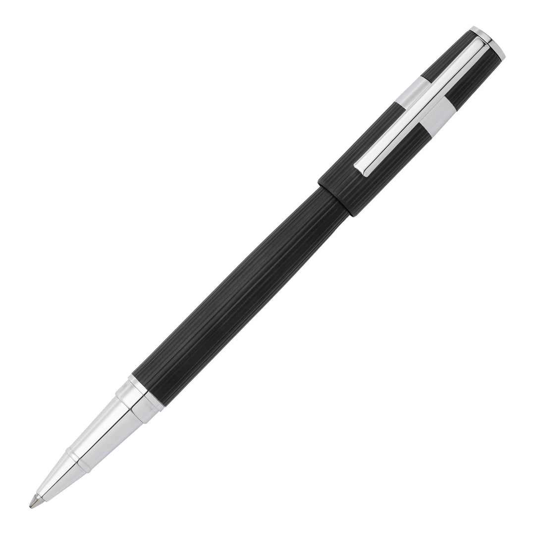 Hugo Boss Gear Pinstripe Ballpoint Pen Black / Chrome HSV2855A