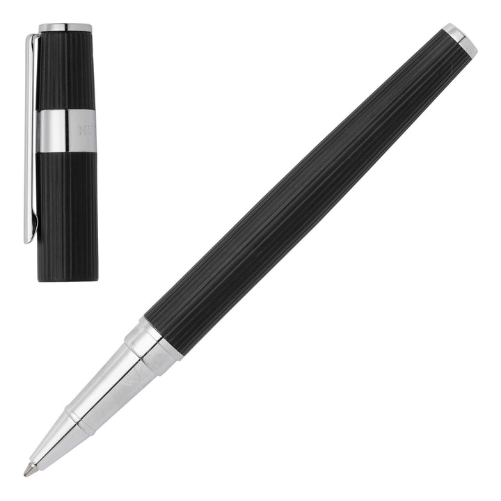Hugo Boss Gear Pinstripe Ballpoint Pen Black / Chrome HSV2855A