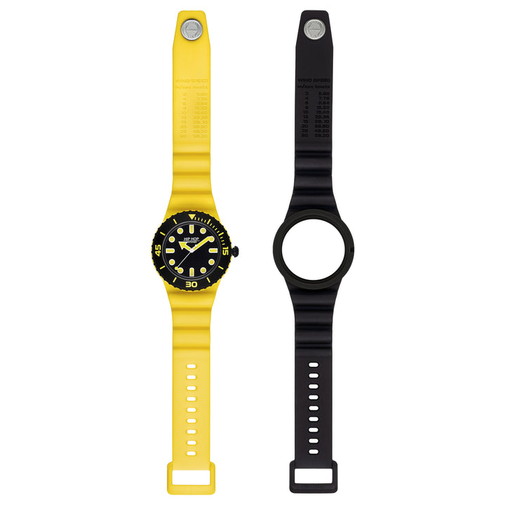 Hip Hop watch Master Yellow/Black 41mm HWU1231