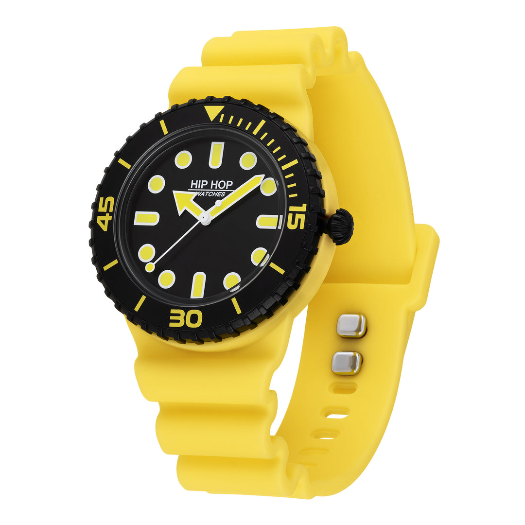 Hip Hop watch Master Yellow/Black 41mm HWU1231