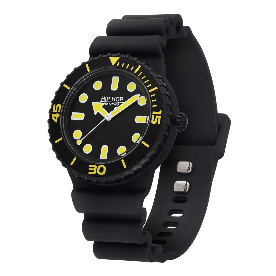 Hip Hop watch Master Yellow/Black 41mm HWU1231