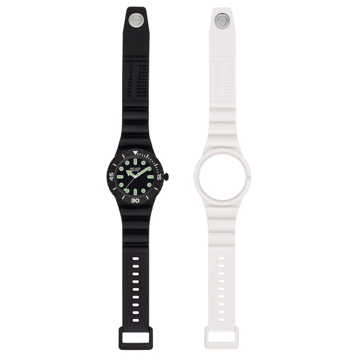 Hip Hop watch Master Black/White 41mm HWU1233