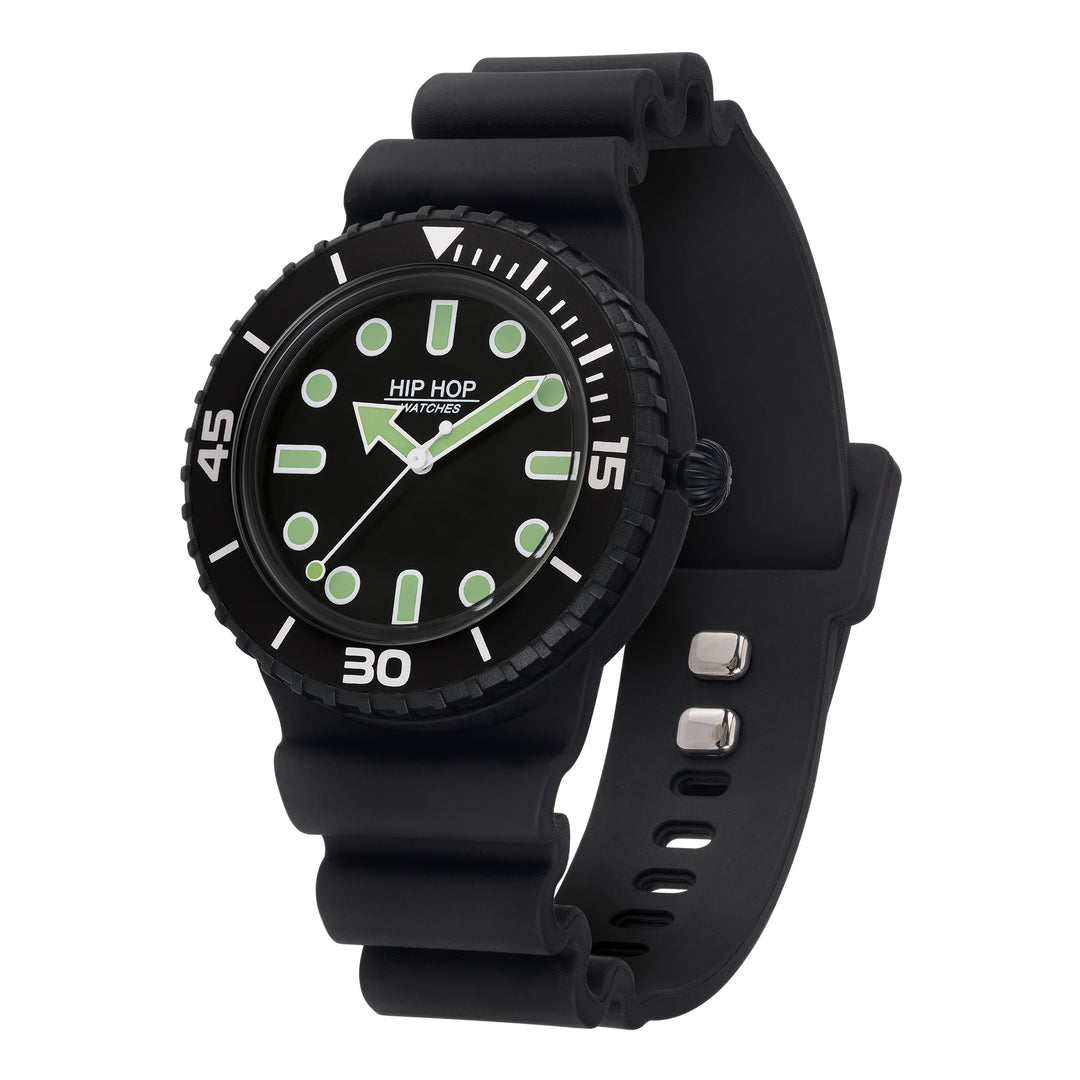 Hip Hop watch Master Black/White 41mm HWU1233