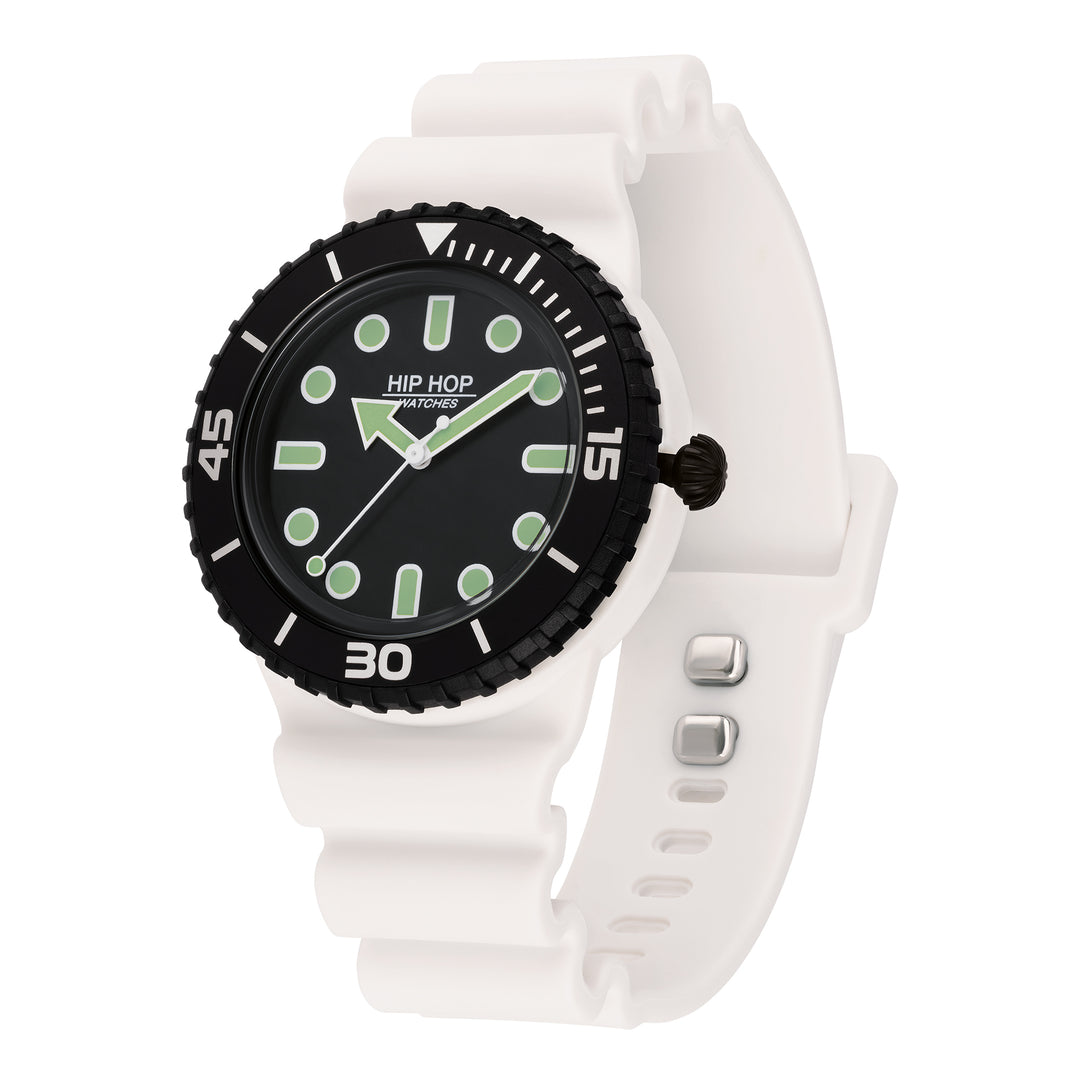 Hip Hop watch Master Black/White 41mm HWU1233