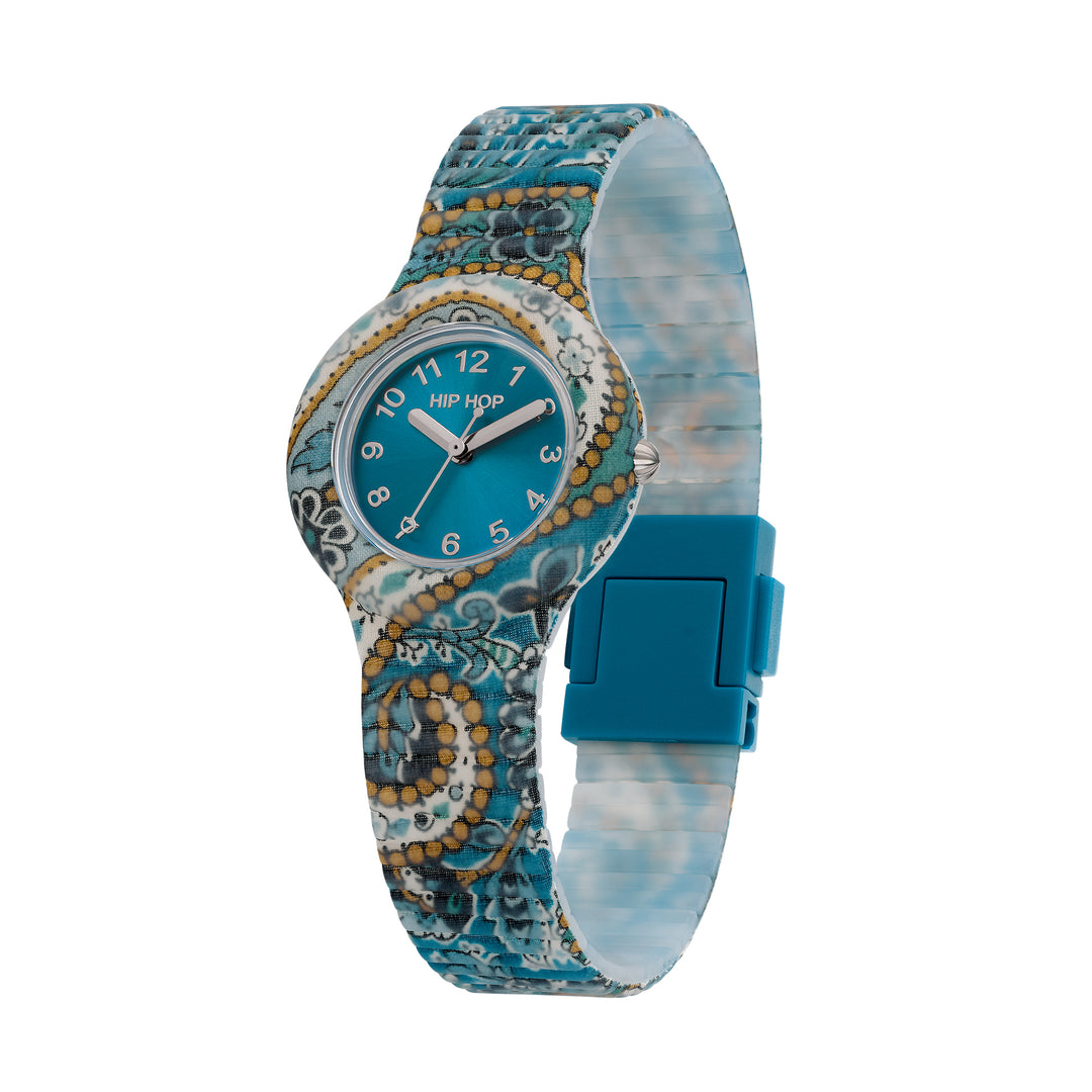 Bailiúchán Hip Hop Teal Blue Paisley Watch 32mm HWU1242