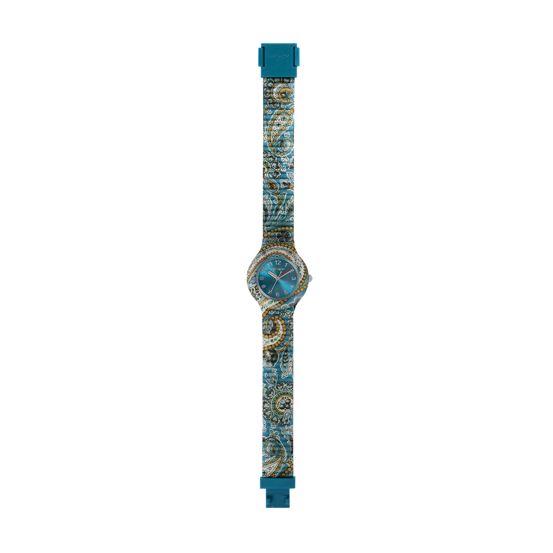 Bailiúchán Hip Hop Teal Blue Paisley Watch 32mm HWU1242