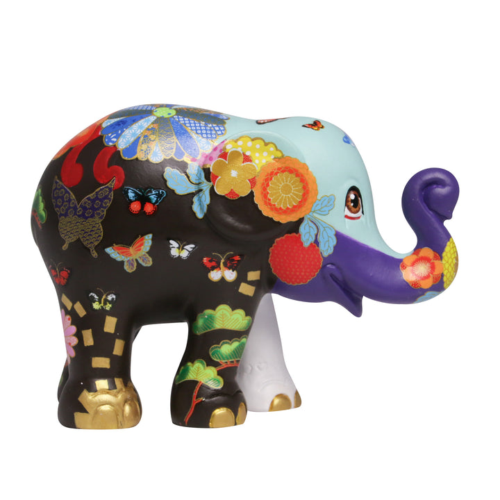 Elephant Parade elephant Happy Kiku 15cm Limited Edition By Chris Chun UK National Tour 2013 HAPPY KIKU 15
