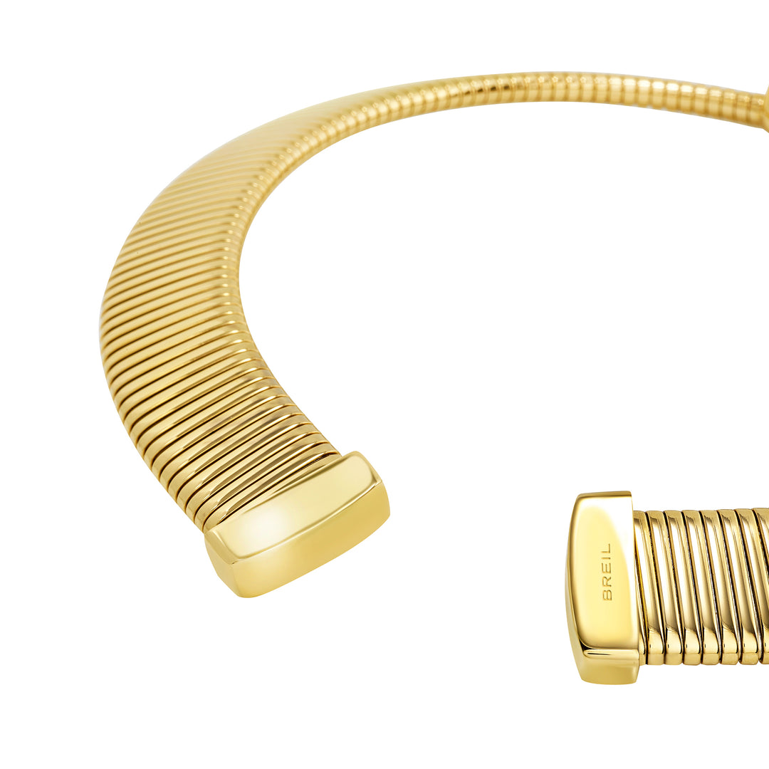 Breil Stylize choker necklace in steel IP gold finish cubic zirconia TJ4049