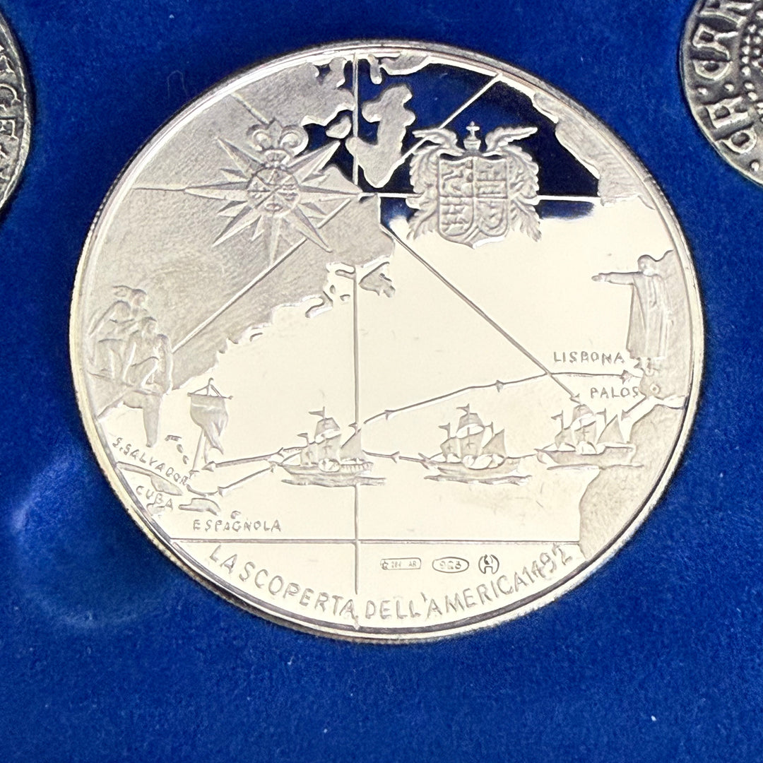 Silver coin set 5th centenary of discovery of America 1492-1992