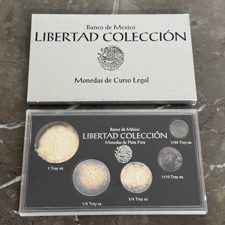Banco de Mexico Libertad Colección 1992 silver coins