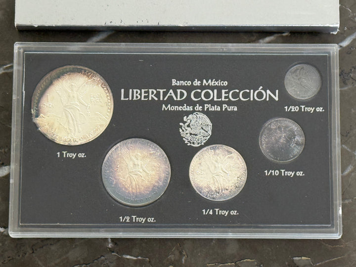 Banco de Mexico Libertad Colección 1992 silver coins