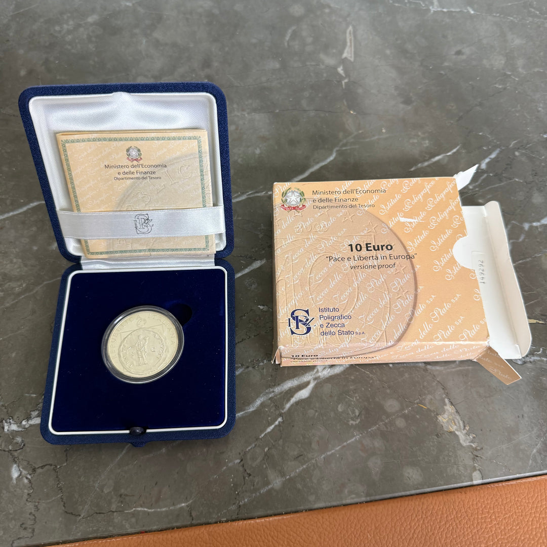 €10 Peace and Freedom in Europe silver coin proof version