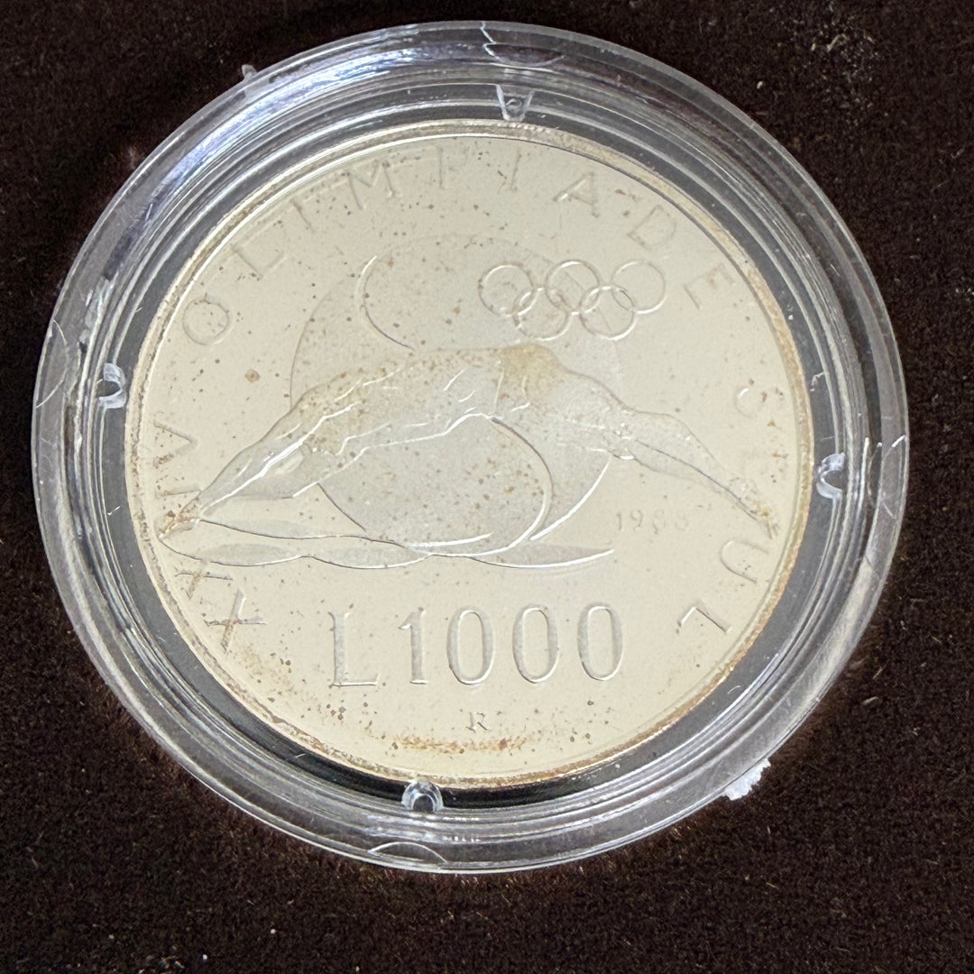 Silver coins Republic of San Marino XV Calgary Winter Olympics and XXIV Seoul Olympics 1988