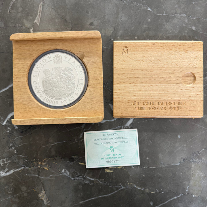 10000 Pesetas Año Santo Jacobeo 1993 silver coin