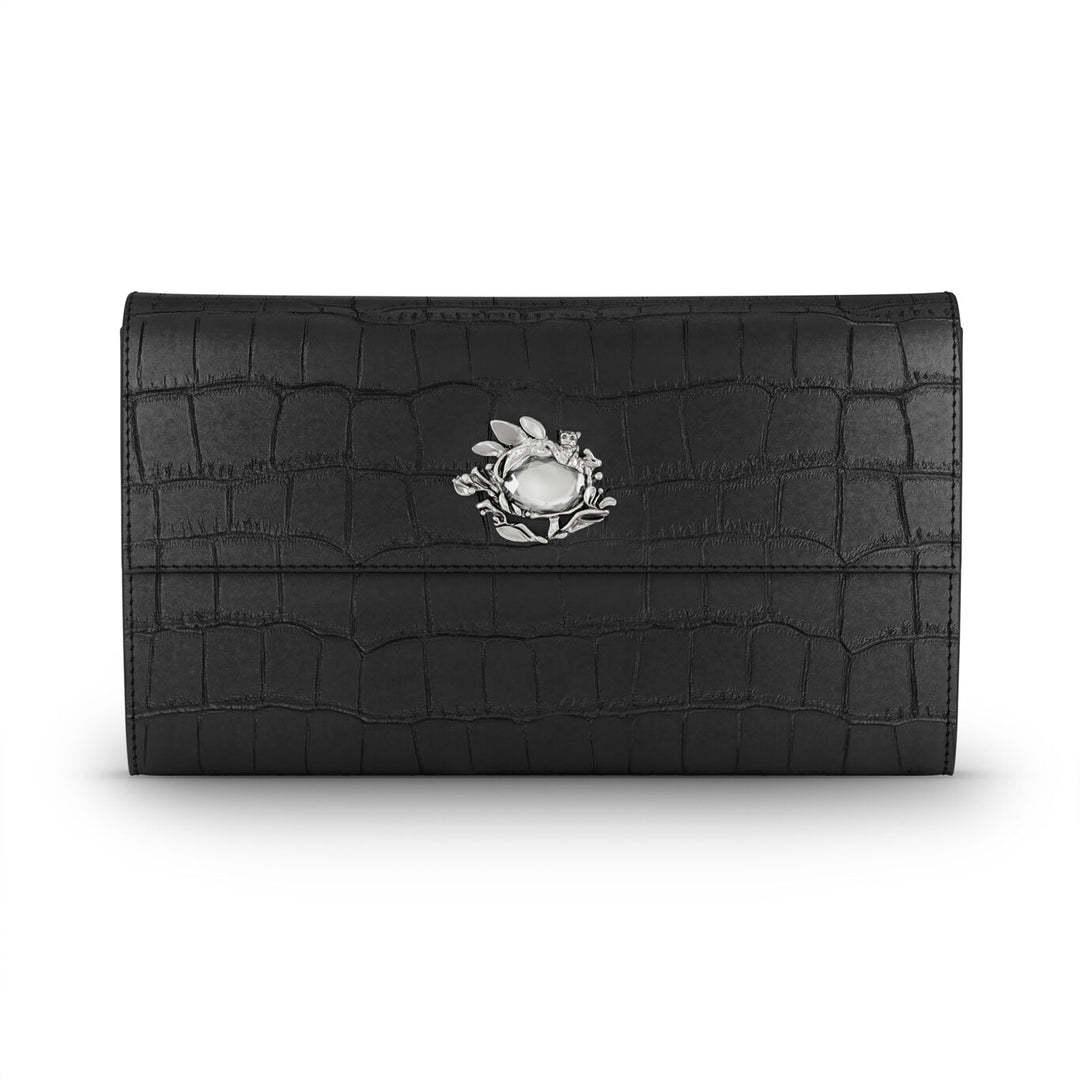 Giovanni Raspini continental jungle croco leather black bronzewhite L0026