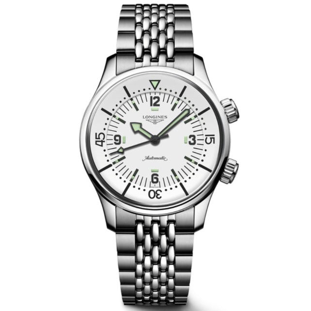Longines Legend Diver watch 38mm white automatic steel L3.764.4.99.6