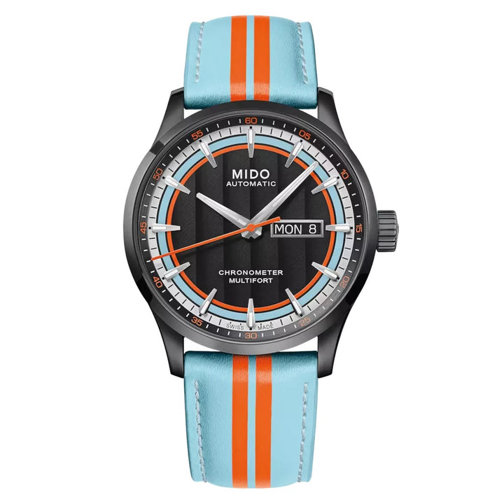 Mido watch Multifort Chronometer 1 Racer 42mm black automatic steel black PVD finish M038.431.36.051.00
