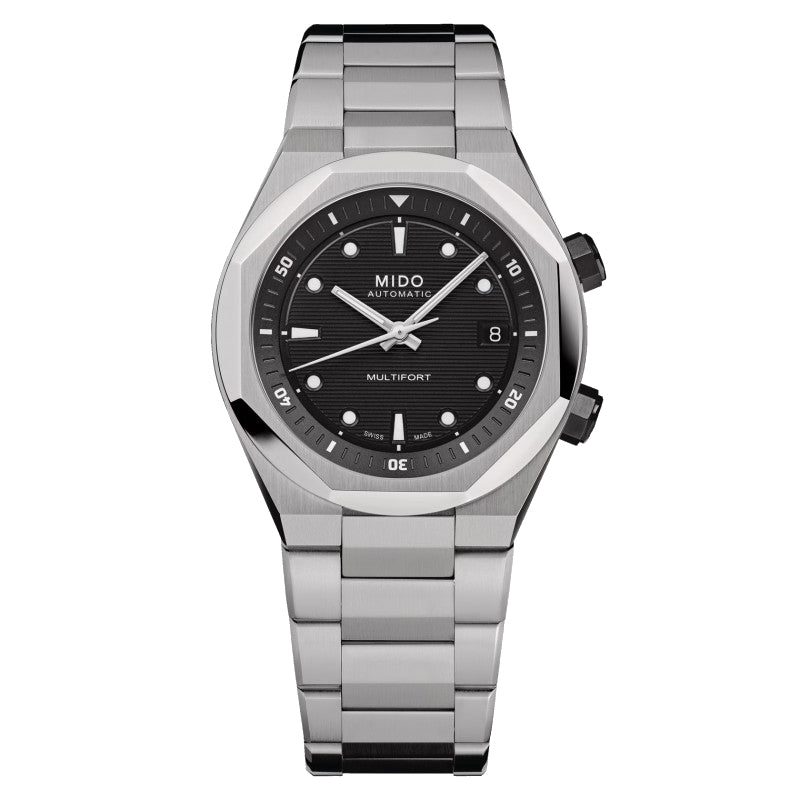 Mido Multioft 8 Two Crowns 38.4 x 40mm Black Automatic Steel M047.507.11.051.00