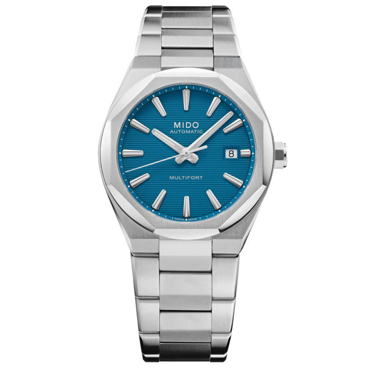 Mido watch Multifort 8 One Crown turquoise 40mm automatic steel M055.507.11.041.00