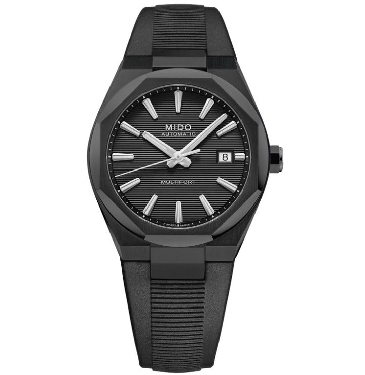 Mido watch Multifort 8 One Crown black 38 x 40mm automatic black steel PVD finish black M055.507.37.051.00