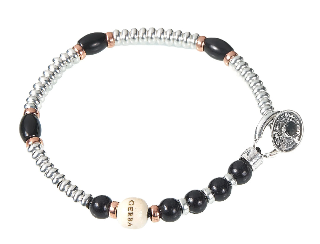 Gerba Mon Amour bracelet 925 silver ceramic onyx MA18