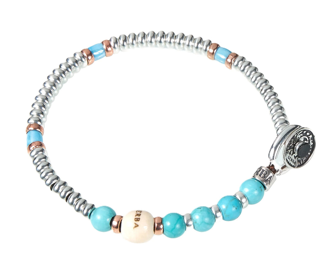 Gerba Mon Amour bracelet 925 silver turquoise paste ceramic MA19